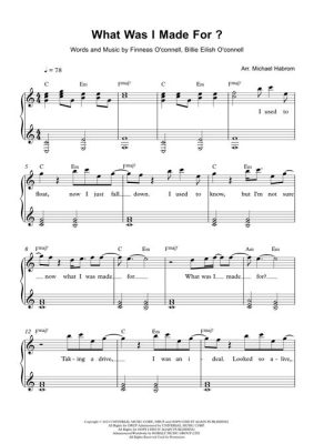 what was i made for piano sheet music easy What if the very essence of what I am made for lies not just in playing but also in inspiring others to find their own melodies?